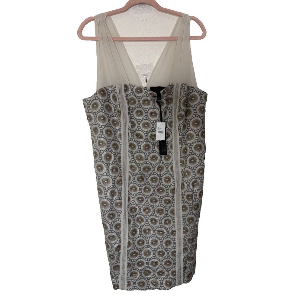 NWT Lane Bryant Isabel Toledo Linen Blend Dress‎ 18 Taupe Sleeveless Holiday